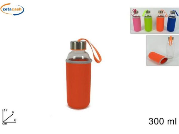 8034048499108-2 BOTTIGLIA IN VETRO 300ml CON CUSTODIA