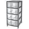 CASSETTIERA IN PLASTICA TONTARELLI BAMBU' 4 CASSETTI  Nero