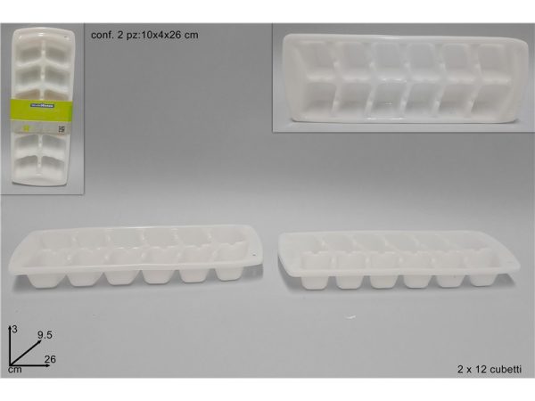 FORMAGHIACCIO 2 PZ VASCHETTA FORMAGHIACCIO CUBETTI SET 2 PZ