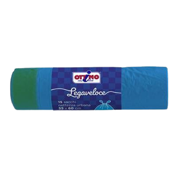 8021719142197 15 SACCHI PATTUMIERA LEGAVELOCE BLU 55*60 35LT