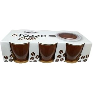 8032591282178 TAZZINE CAFFE' ALTE MARRONE S/PIATTINO 6PZ LETIZIA