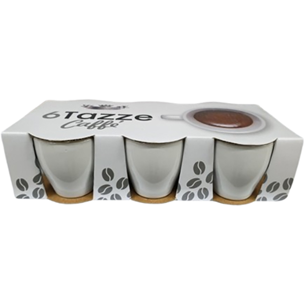 8032591295789 TAZZINE CAFFE' ALTE BIANCO S/PIATTINO 6PZ LETIZIA