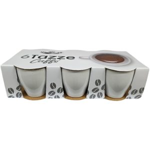 8032591295796 TAZZINE CAFFE' BASSE BIANCO S/PIATTINO 6PZ LETIZIA