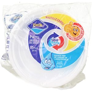 PIATTI FRUTTA DESSERT 25PZ IMB