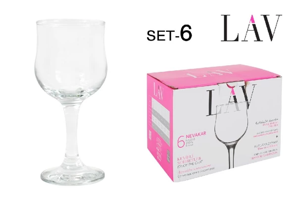 SET 6 CALICI VINO BIANCO CC.200 NEVAKAR
