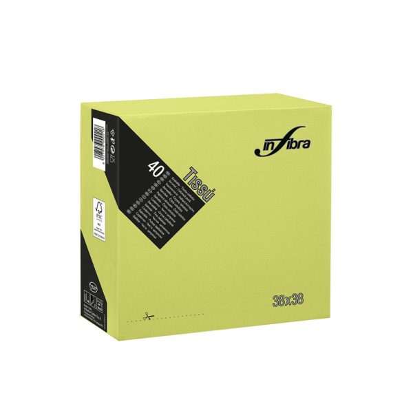 Tovaglioli-di-carta-38x38-verde-lime TOVAGLIOLI 38X38 40PZ TISSU IN FIBRA