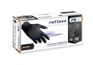 GUANTI NITRILE NERI CONF.100 PZ GR.4 "XL"