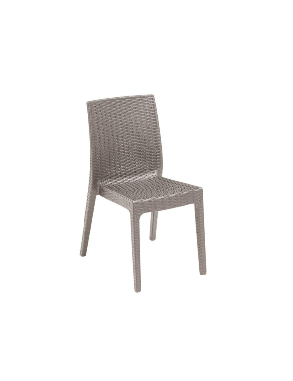 SEDIA SELENE INTRECCIATA TORTORA