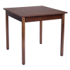 TAVOLO FISSO IN LEGNO GAMBA TONDA 80X80 NOCE