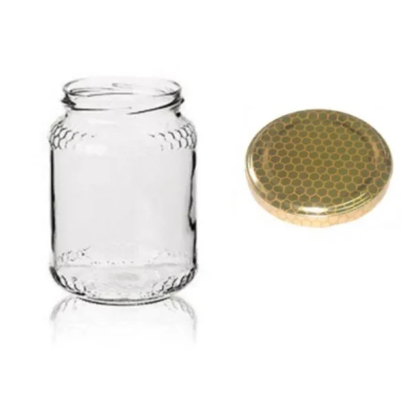 24-barattoli-vasetti-vetro-per-miele-390-ml-500-g-con-tappo VASETTO VETRO MIELE CC.390 CON TAPPO CONF.20 PZ