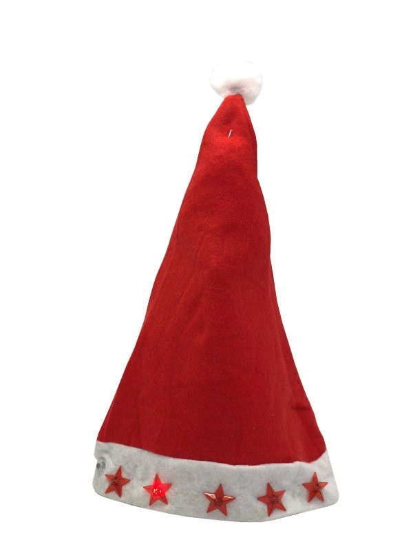 CAPPELLO BABBO NATALE CON LUCI