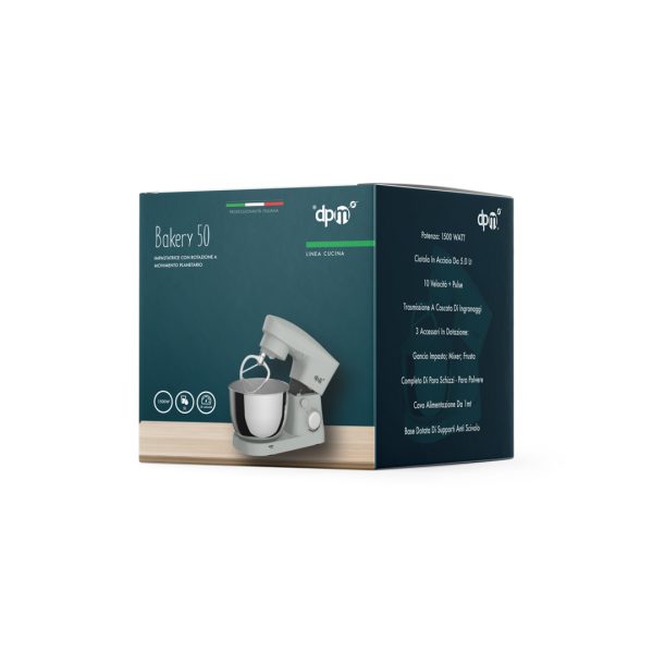 DPM1545_3D IMPASTATRICE BAKERY 50 GRIGIA "DPM1545"