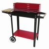 BARBECUE RETTANGOLARE C/PIANO + RUOTE 87X27,5X H.82