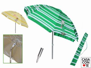 OMBRELLONE MARE FASHION 210/8 ANTIVENTO PALO 32 ALLUMINIO CON SACCA