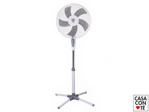 798013 VENTILATORE A PIANTANA PALA CM.40 45W GRIGIO H.130
