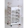CARRELLO VESUVIO CON CASSETTO BIANCO