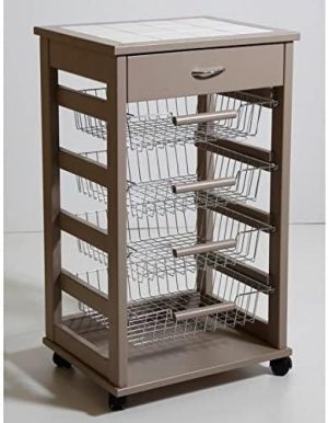 CARRELLO VESUVIO CON CASSETTO ROVERE