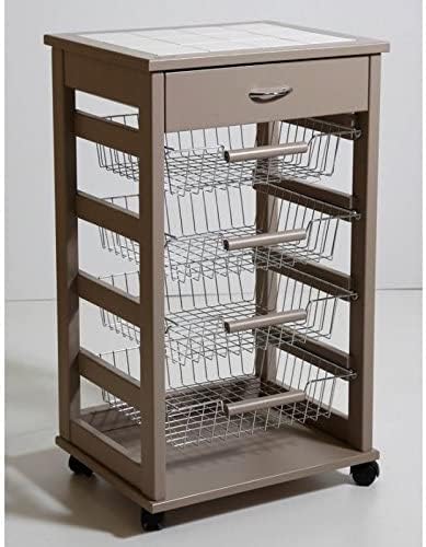 CARRELLO VESUVIO CON CASSETTO ROVERE
