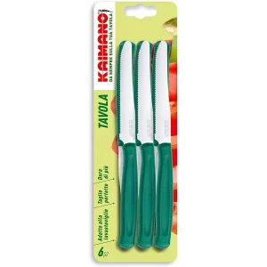 COLTELLO TAVOLA 6PZ VERDE OTTANIO KAIMANO DINAMIK