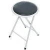 SGABELLO NERO IMBOTTITO PIEGHEVOLE DM.30X45