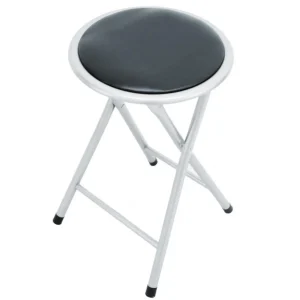 SGABELLO NERO IMBOTTITO PIEGHEVOLE DM.30X45