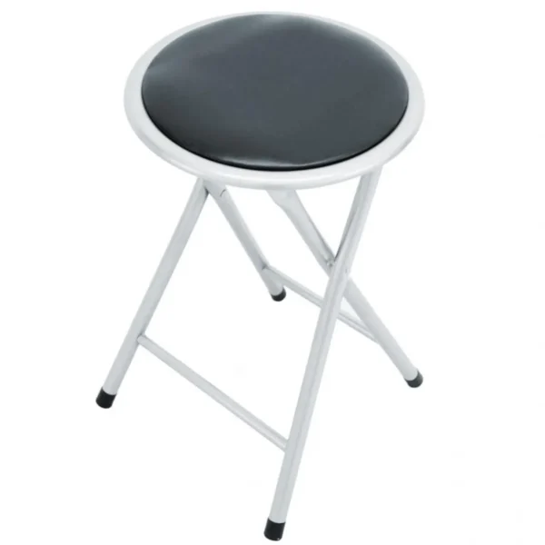 SGABELLO NERO IMBOTTITO PIEGHEVOLE DM.30X45