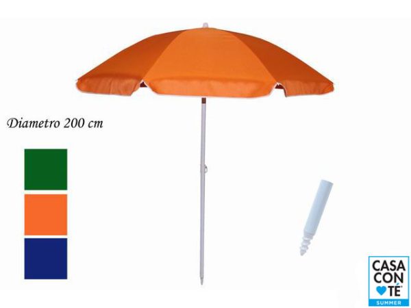 OMBRELLONE 200/8 C/TRIVELLA  PALO 32 POLY.T/UNITA