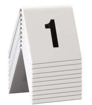 1380_0023_1 CONF.10 NUMERI DA TAVOLO 5X4 BIANCO "DA 1- A 10"