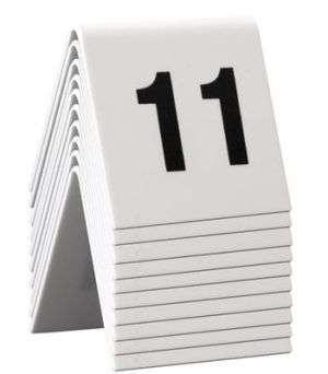 1380_0024_1 CONF.10 NUMERI DA TAVOLO 5X4 BIANCO "DA 11- A 20"
