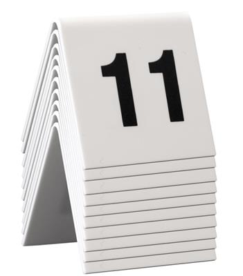 1380_0024_1 CONF.10 NUMERI DA TAVOLO 5X4 BIANCO "DA 11- A 20"