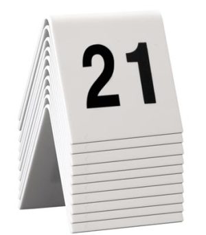 1380_0025_1 CONF.10 NUMERI DA TAVOLO 5X4 BIANCO "DA 21- A 30"