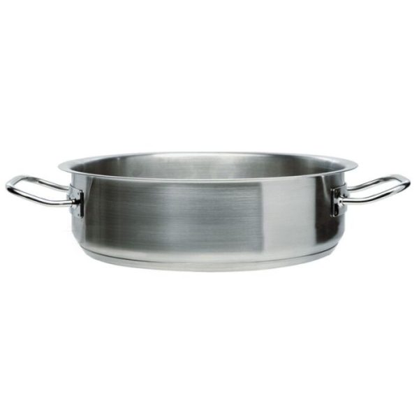 225_0279_1 CASSERUOLA BASSA 2 MANICI CM.50 ALTEZZA CM.16 CAPACITA' LT.31,6 INDUZIONE PIAZZA