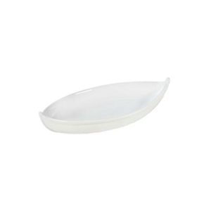 285_0136_1 PIATTO BARCHETTA 30X15 CM MARIS BIANCO VULCANIA