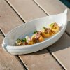 PIATTO BARCHETTA 30X15 CM MARIS BIANCO VULCANIA