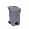 BIDONE URBAN LT.60 GRIGIO CON PEDALE E RUOTE STEFANPLAST