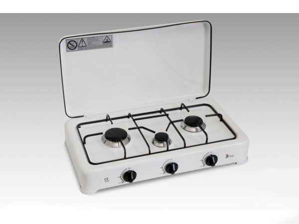 FORNELLO A GAS 3 FUOCHI 60x33x12h
