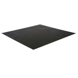 TOP TAVOLO PIETRA SINTERIZZATA NERO OPACO QUADRO CM.80X80X0,6