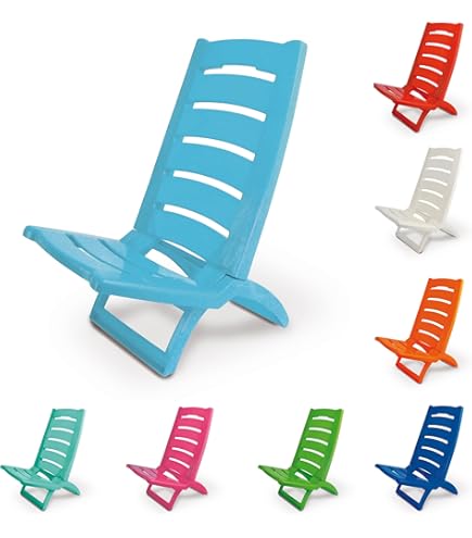SPIAGGINA MARE PLASTICA PIEGHEVOLE COLORI ASSORTITI