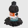 RICAMBIO MOP TRECCIA BLACK MICROFIBRA GR.150 CM.30