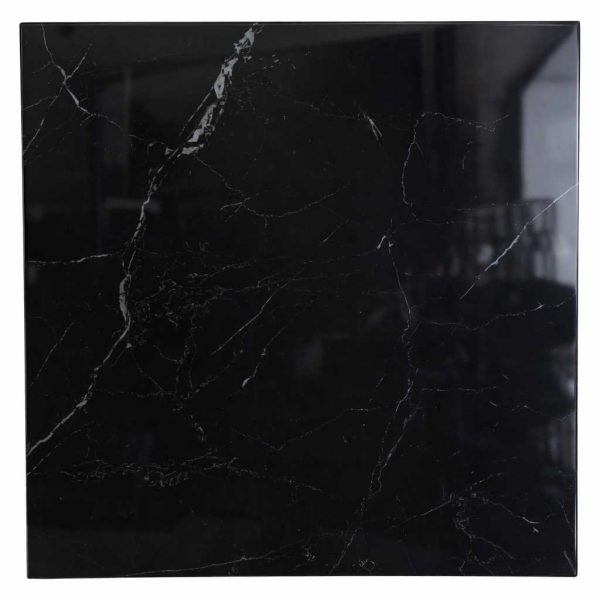 730587 TOP TAVOLO PIETRA SINTERIZZATA NERO LUCIDO QUADRO CM.70X70X1,1
