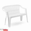 PANCHINA MONOBLOCCO DIVA BIANCA 114X55X82 IMPILABILE