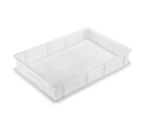 CASSETTA FORATA SERVICE GIGANPLAST CONTENITORE PER PASTA ESSICCAZIONE ALIMENTI (1) CASSETTA PER PIZZA SERVICE 60X40X10 FORATA - POLIETILENE GIGANPLAST