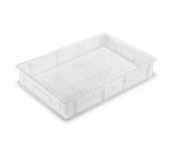 CASSETTA FORATA SERVICE GIGANPLAST CONTENITORE PER PASTA ESSICCAZIONE ALIMENTI (1) CASSETTA PER PIZZA SERVICE 60X40X10 FORATA - POLIETILENE GIGANPLAST