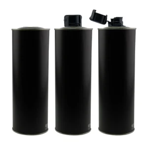 CONTENITORE-CILINDRICO-3-FOTO-NEW3 LATTINA PER OLIO LT.1 NERA TONDA