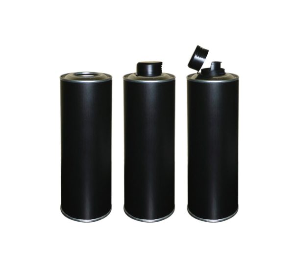 LATTINA PER OLIO 0,750 NERA TONDA