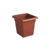VASO QUADRO  CM.45 MEDITERRANEO CON SOTTOCASSETTA TERRACOTTA