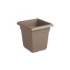 VASO QUADRO  CM.45 MEDITERRANEO CON SOTTOCASSETTA TORTORA