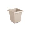 VASO QUADRO  CM.45 MEDITERRANEO CON SOTTOCASSETTA BIANCO TRAVERTINO