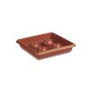 VASO QUADRO  CM.45 MEDITERRANEO CON SOTTOCASSETTA TERRACOTTA