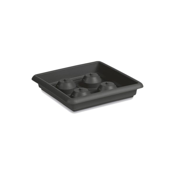 VASO QUADRO  CM.45 MEDITERRANEO CON SOTTOCASSETTA ANTRACITE